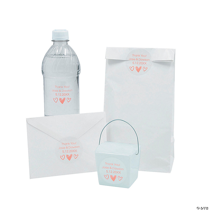 Clear Cellophane Favor Bags with Personalized Stickers