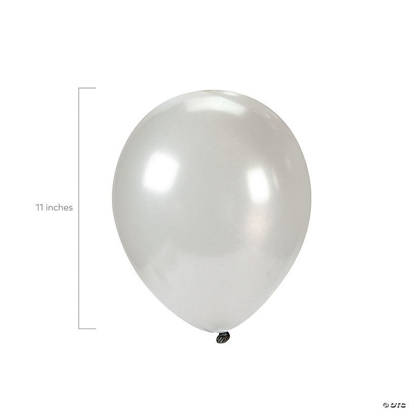 Ballon blanc métal latex