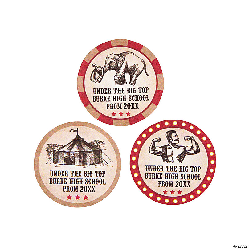 onderdelen draad Beg Bulk 144 Pc. Vintage Circus Personalized Sticker Assortment | Oriental  Trading