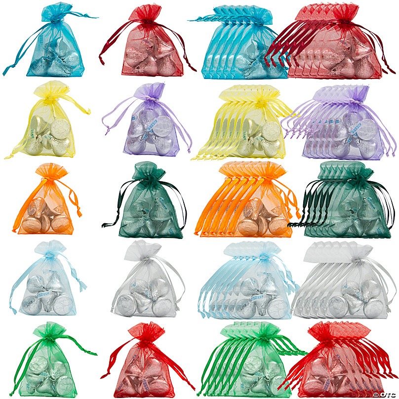 100pcs 4x6 Inches Drawstrings Organza Gift Candy Bags Wedding Favors Bags Z2Y7 