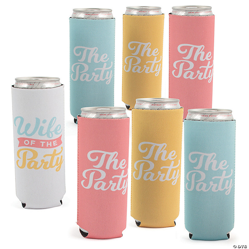 Wife of the Party Slim Can Cooler, Personalized Bride Gift