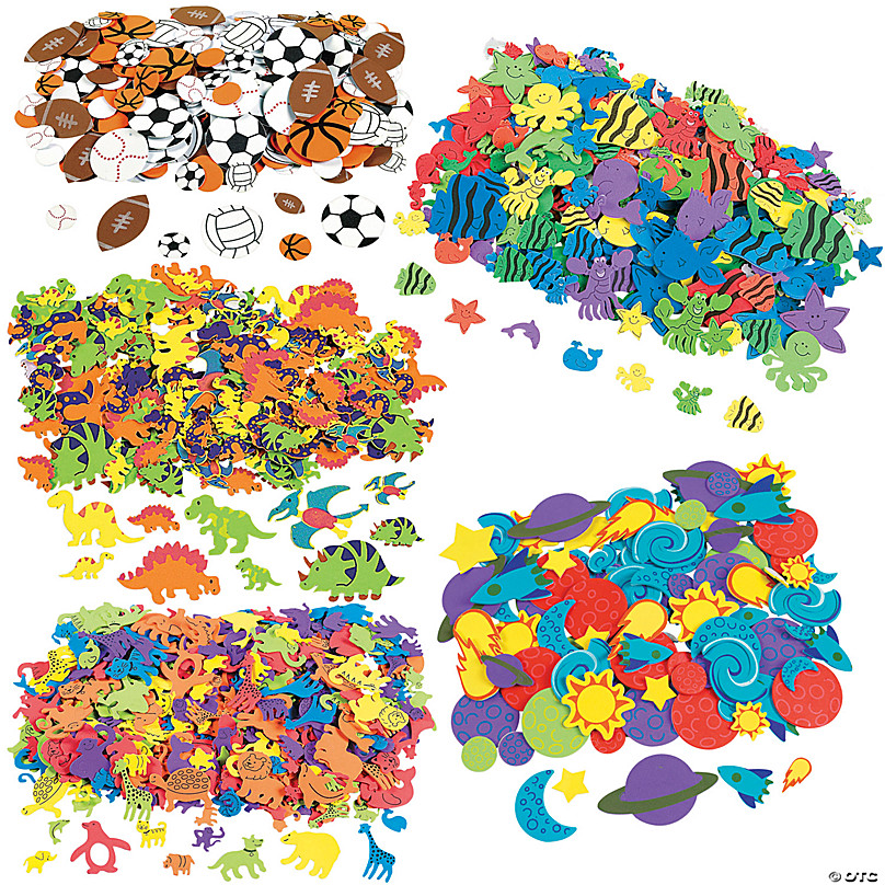 Scrapbooking & Craft Foam Stickers Self Adhesive Variety Shapes 100's  Pieces NEW