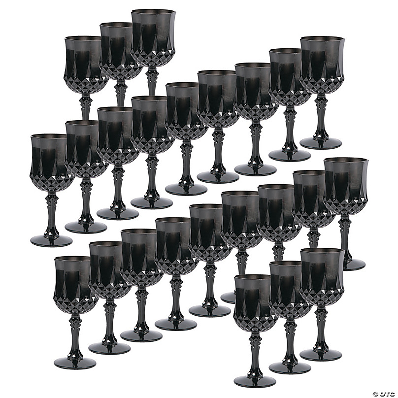 Smarty Had A Party 11 oz. Crystal Cut Plastic Wine Goblets (48 Goblets)