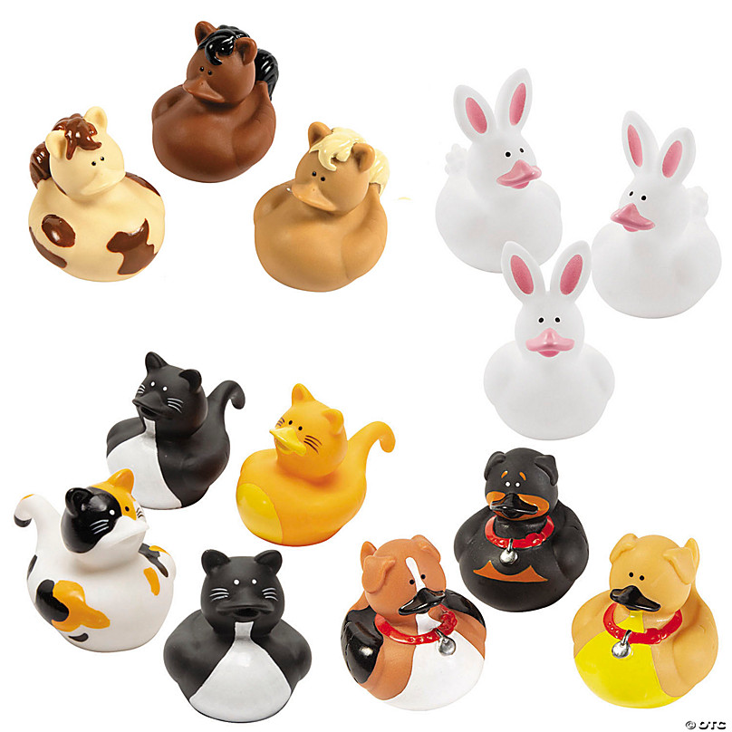 Wholesale Rubber Ducky Bath Toy 4 Assortments MULTICOLOR