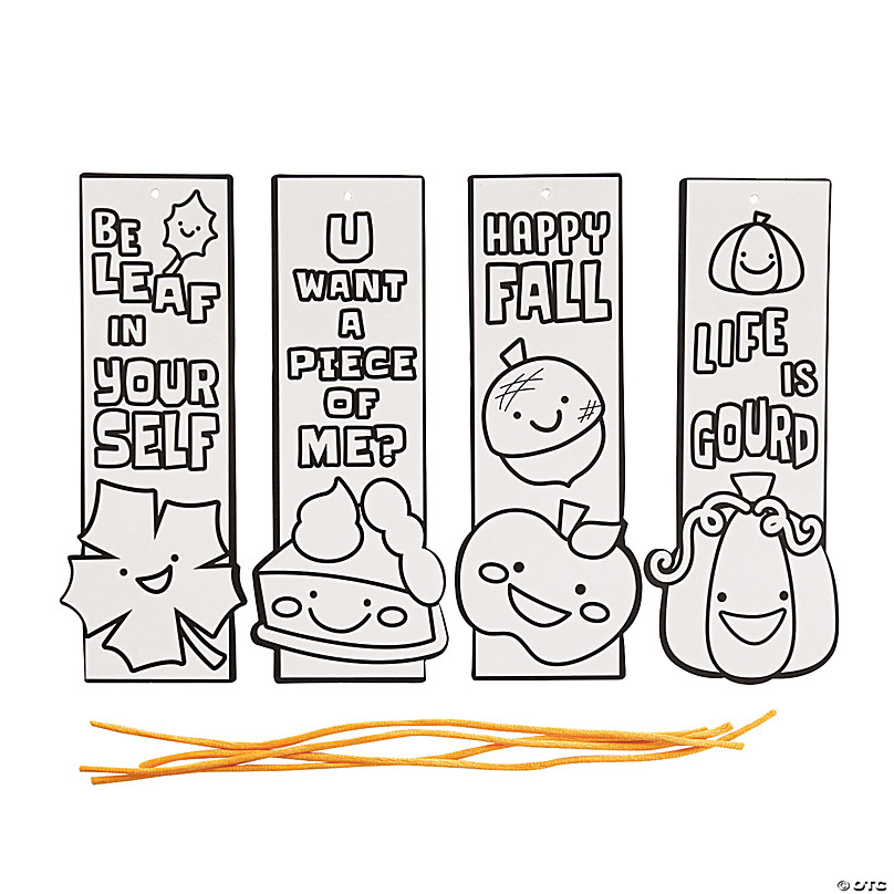Printable Fall Coloring Bookmarks
