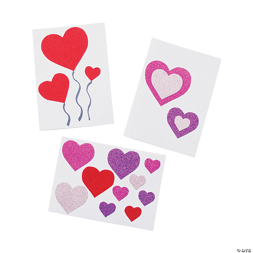Puffy Valentine Conversation Heart Stickers 6 Sheets 12 Stickers on A Sheet