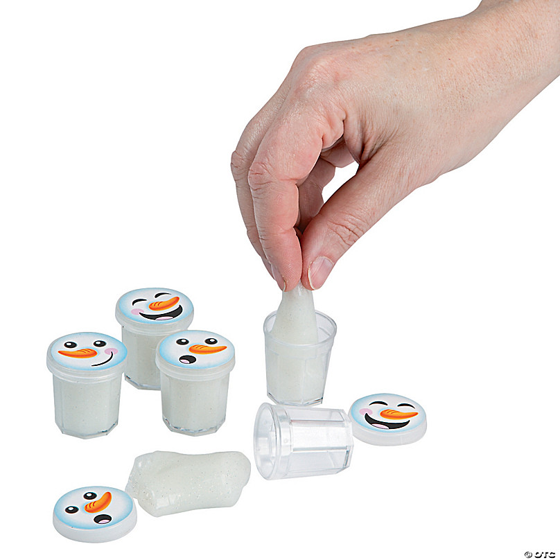 Melting Snowman Slime Made with Snow Slime • MidgetMomma