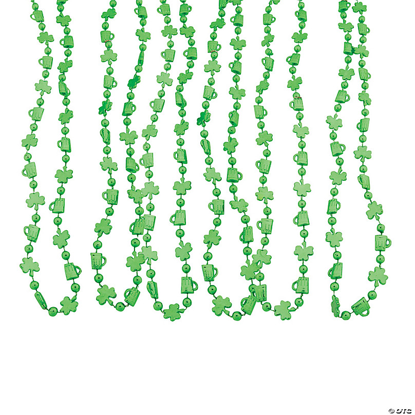 240 PC 30 Bulk Shades of Green Beaded Necklaces