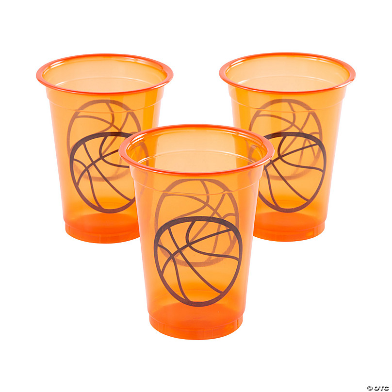 Orange Plastic Cups, 12oz, 50ct