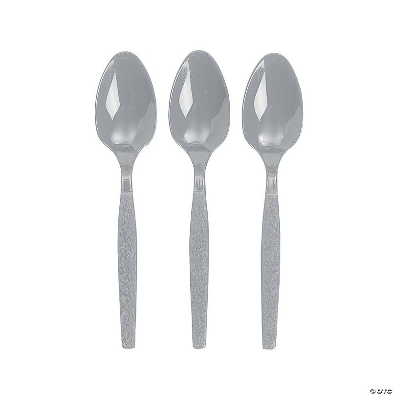 Bulk 50 Ct. Solid Color Plastic Spoons | Oriental Trading