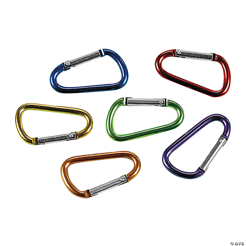 Bulk 50 Pc. Colorful Keychain Carabiner Clips