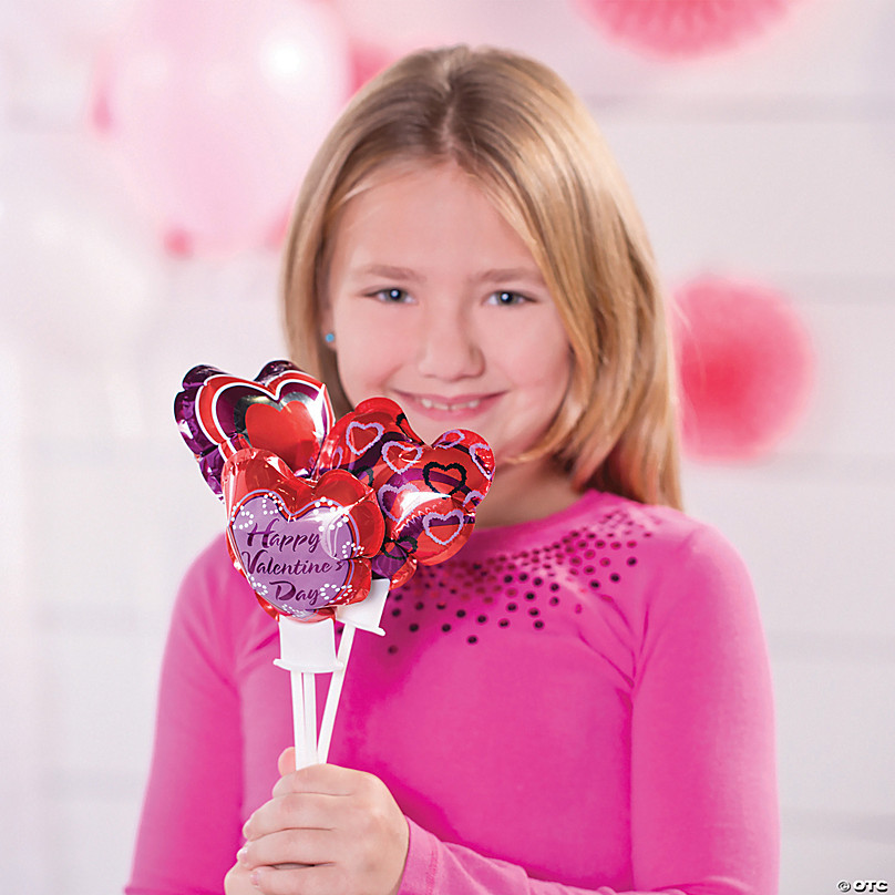  Valentine Wack-A-Pack Assorted Self-Inflating Foil Balloons  4-ct. Packs (Set of 2) : Toys & Games