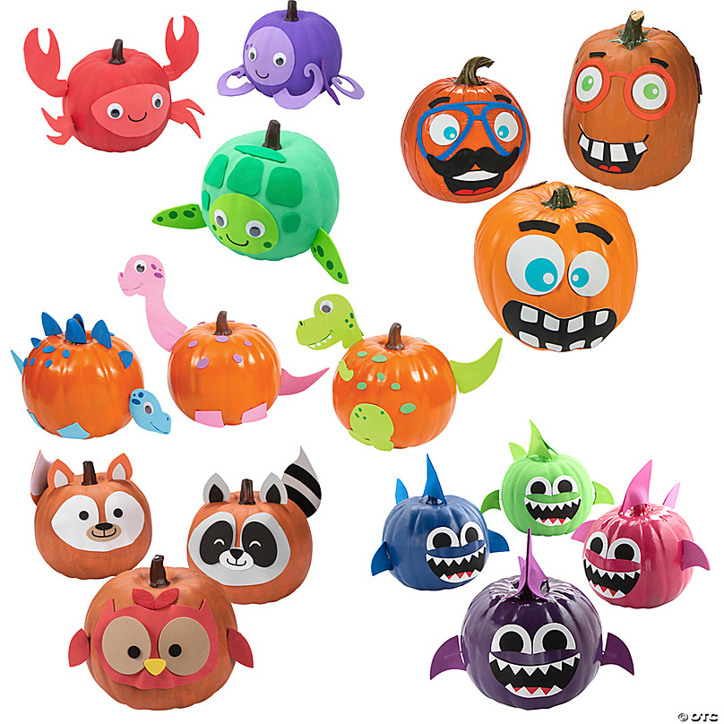 FRCOLOR Halloween Pumpkin Face Stickers Pumpkin Craft Stickers