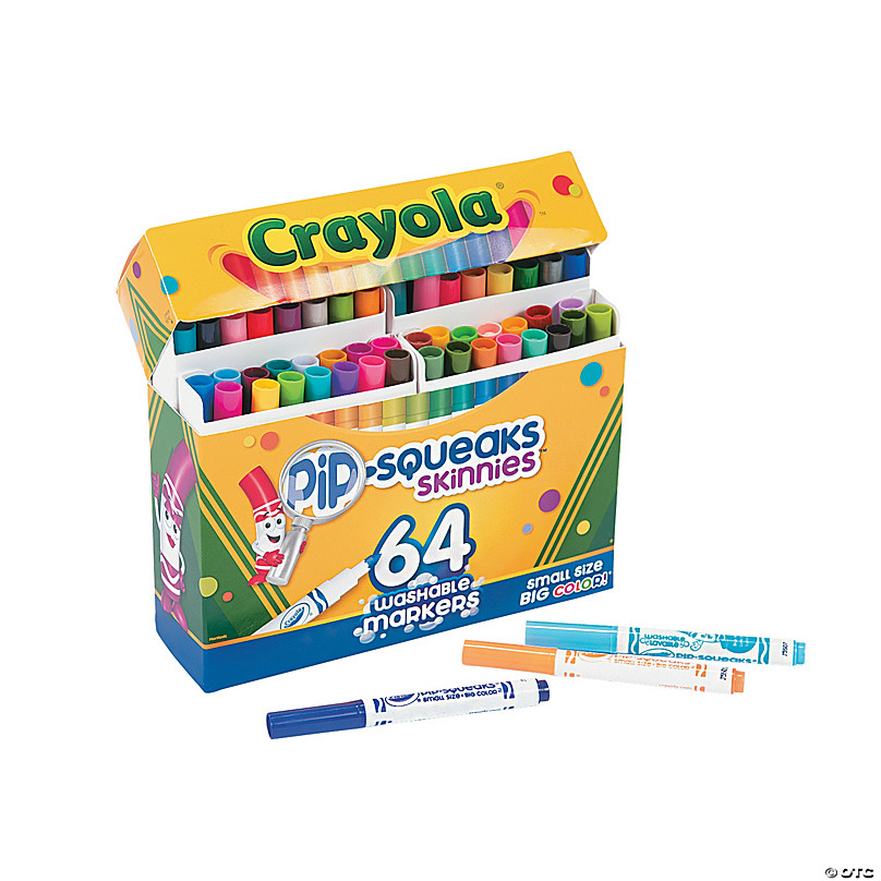 Crayola Pip Squeaks Washable Markers, Conical Tip, 16 Per Box, 3 Boxes |  Oriental Trading