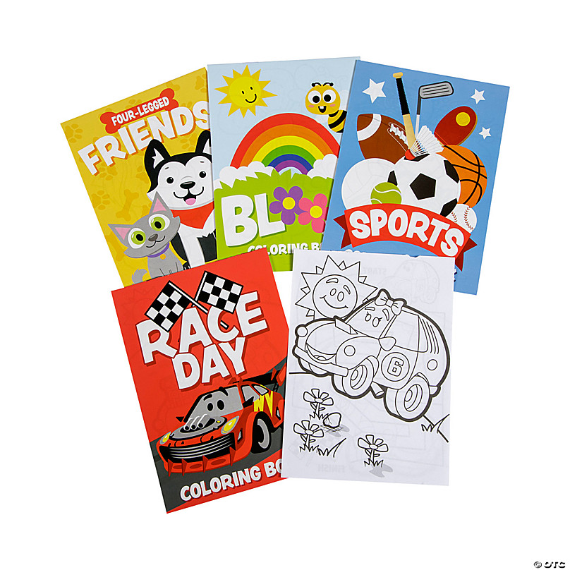 Bundle of 8 Coloring Books for Kids Ages 4-8 Activity books Games Stickers  Mazes & Coloring Wooden Pencils . Party Favors for Kids 4-8 Bulk Pack (No  Duplicates) 5 Coloring Pencils and Stickers 