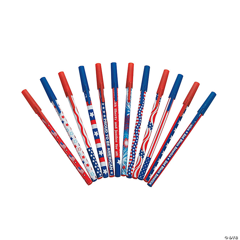 Bulk 72 Pc Patriotic Pen Assortment 