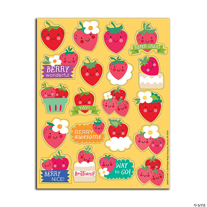 Strawberry Stickers -45 pcs