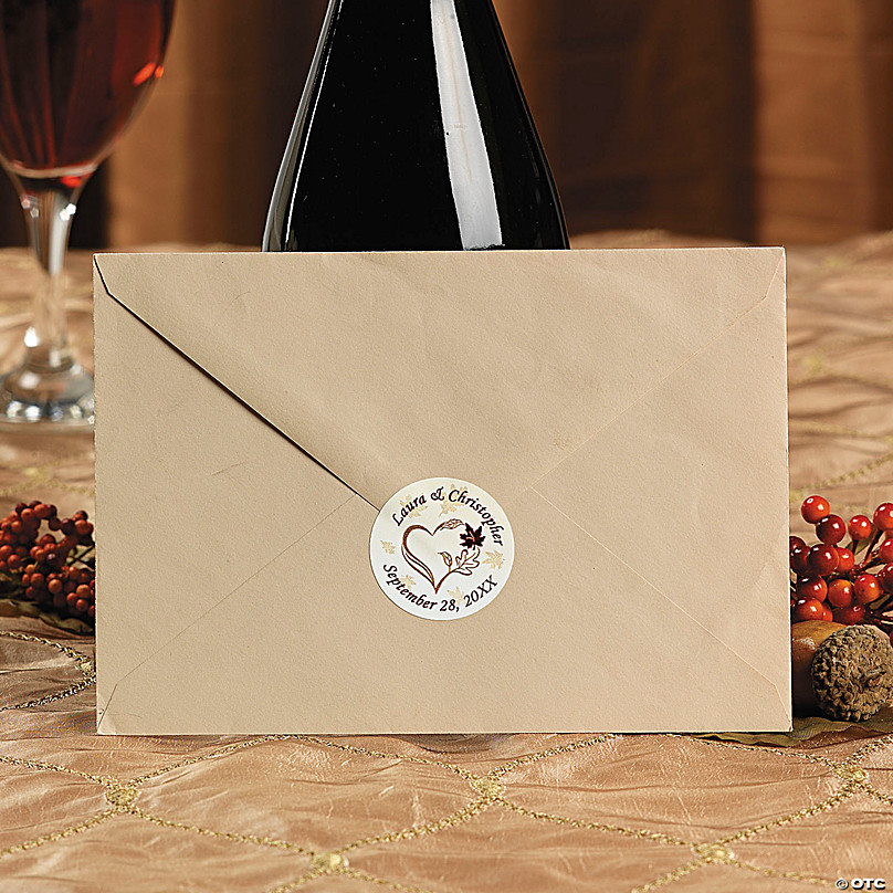Bulk 80 Pc. Personalized Fall Wedding Envelope Seals