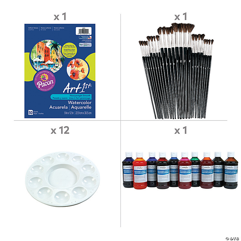 Watercolor Refill Sets Classpack - Basic Supplies - 50 Pieces