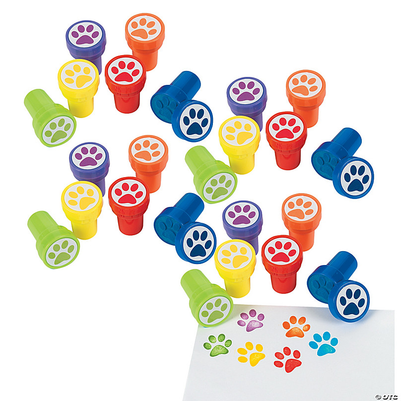 24-Paw Print Stampers, Assorted Color