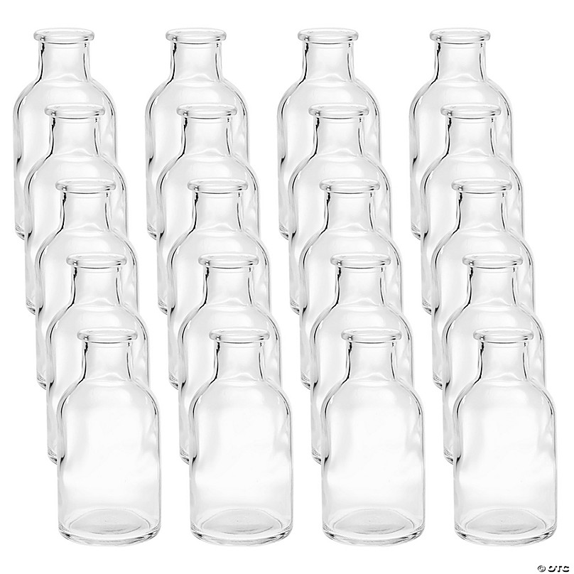 Bulk Clear Apothecary Jar Bottle Vases - 30 Pc.