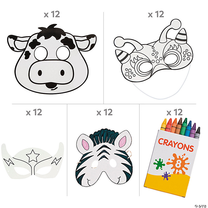 Color Your Own Farm Animal Masks