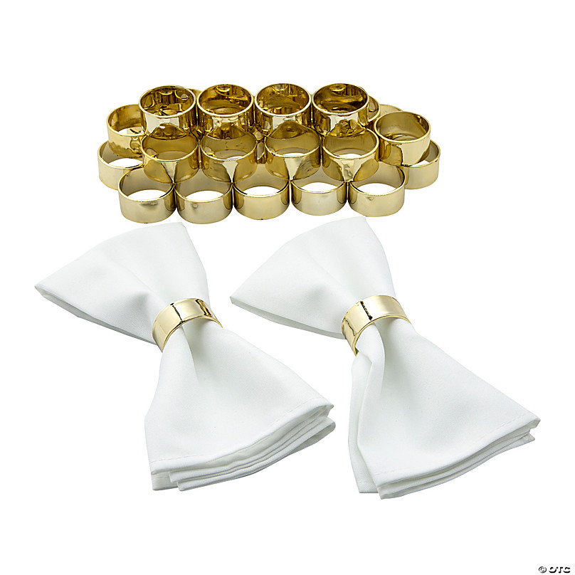 Bulk Gold Round Napkin Rings 48 Pc. Oriental Trading