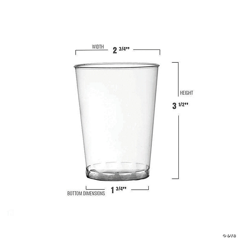 Smarty Had A Party 10 oz. Clear Square Bottom Disposable Plastic Cups (500 Cups)