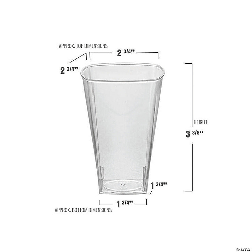 Smarty Had A Party 10 oz. Clear Square Plastic Cups (336 Cups)