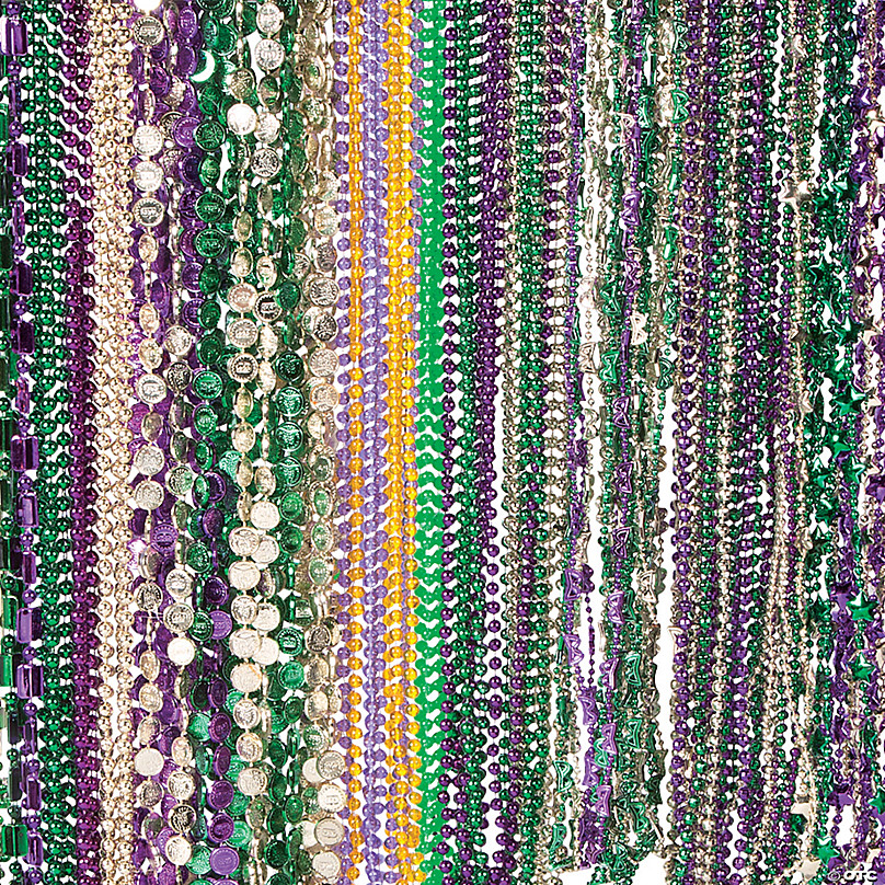 Bulk Mardi Gras Bead Necklace Assortment 244 Pc 