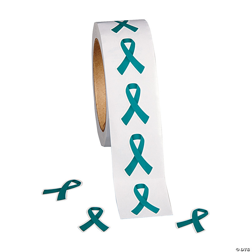 bulk-teal-ribbon-awareness-sticker-roll-500-pc-oriental-trading