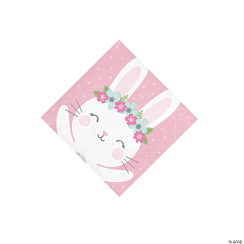 Bunny Party Beverage Napkins - 16 Pc.