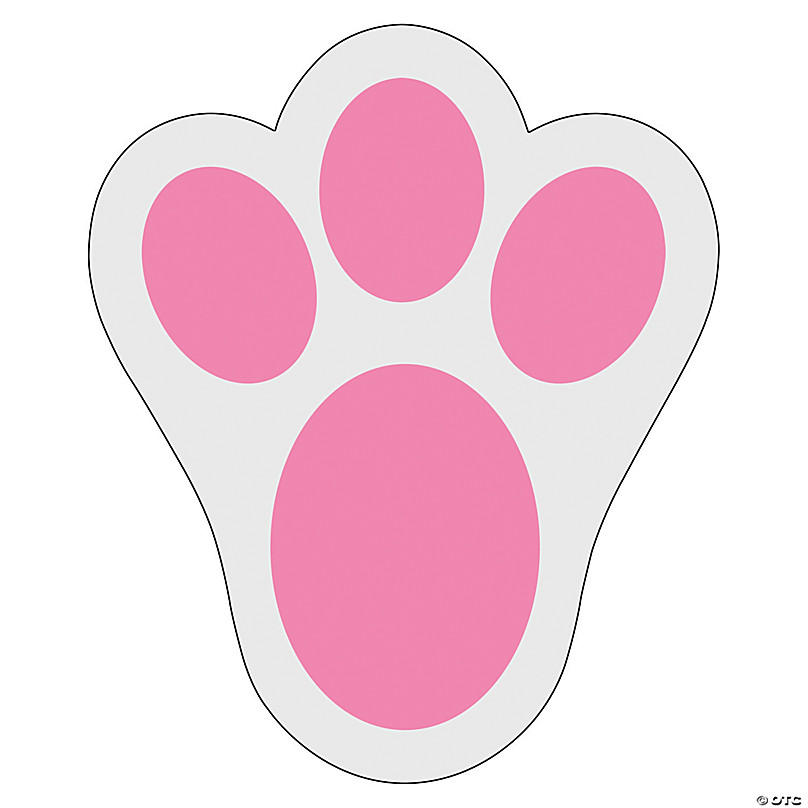 48Ct Easter Bunny Paw Footprints Print Floor Decals Stickers Clings for Easter Party Decoration 