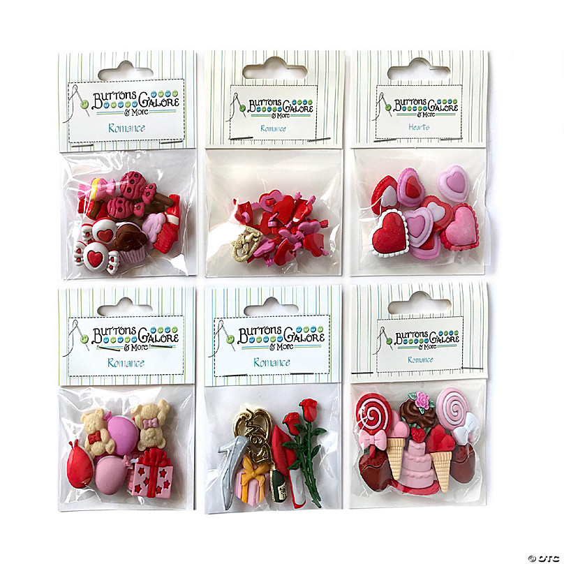 Buttons Galore Button Theme Pack - Fancy Hearts