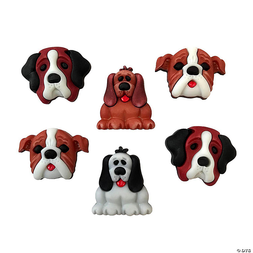 Buttons Galore and More 3D Novelty Buttons – Pets and Pals Button Bundle -  36 Pcs