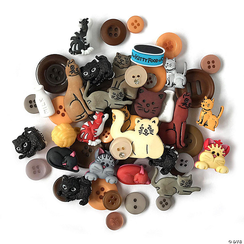 Buttons Galore and More 50+ Novelty Buttons for Sewing and Crafts - Cats  Theme Buttons