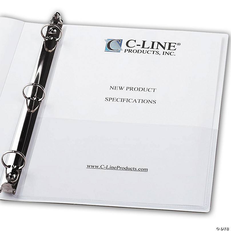 C-line® Reusable Dry Erase Pockets - Study Aid, Black, 12 X 9