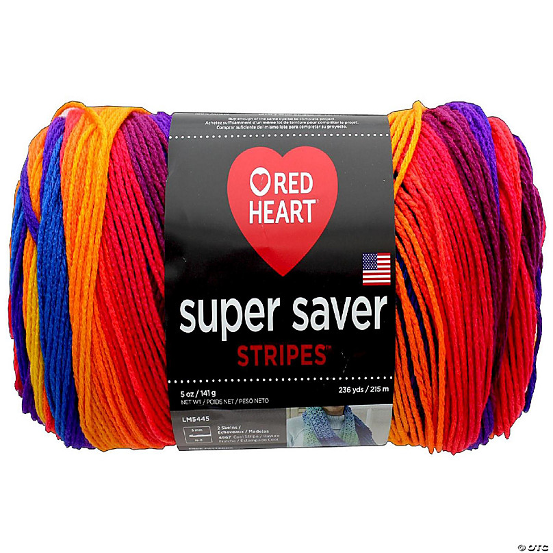 C&C Red Heart Super Saver Yarn 5oz Stripe Favorite