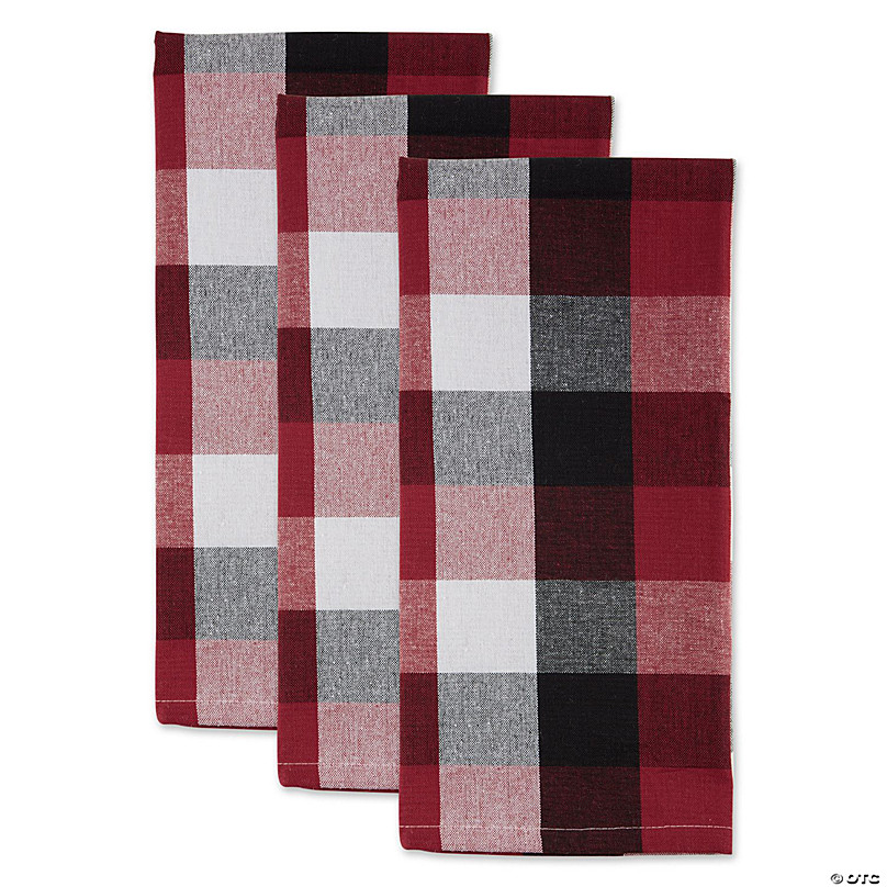 Plaid Woven Kitchen Towel 18x28inch Black/White,100% Cotton, Quick Dry, Tea  Towels, Bar Towels, Highly Absorbent,Cleaning Towels, Kitchen Tea Towels