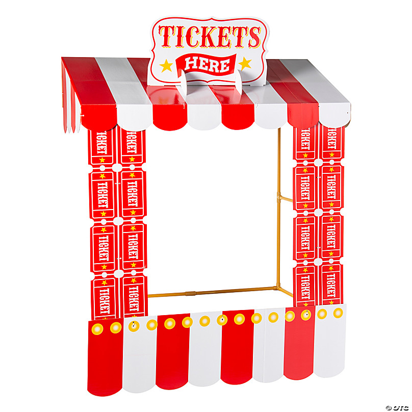 Carnival Ticket Booth Tabletop Hut with Frame - 6 Pc.