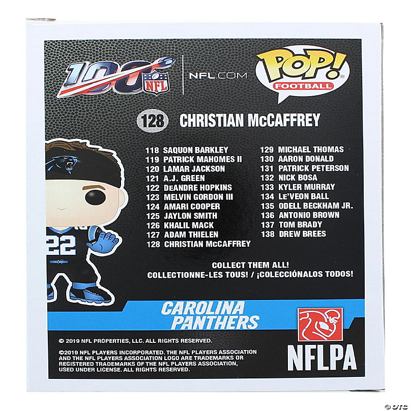 Funko Pop NFL Carolina Panthers Christian McCaffrey figure with