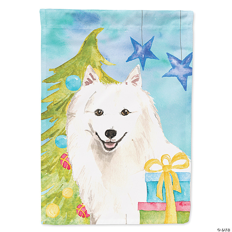 Caroline S Treasures Christmas Christmas Tree Japanese Spitz Flag Garden Size 11 25 X 15 5 Dogs Oriental Trading