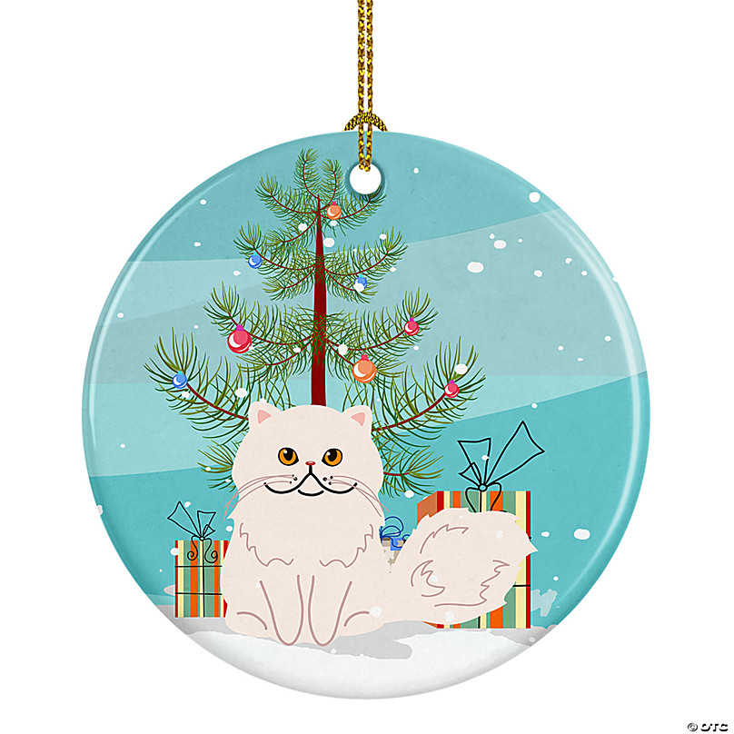Caroline's Treasures Scottish Fold Cat Merry Christmas Tree Ceramic Ornament 