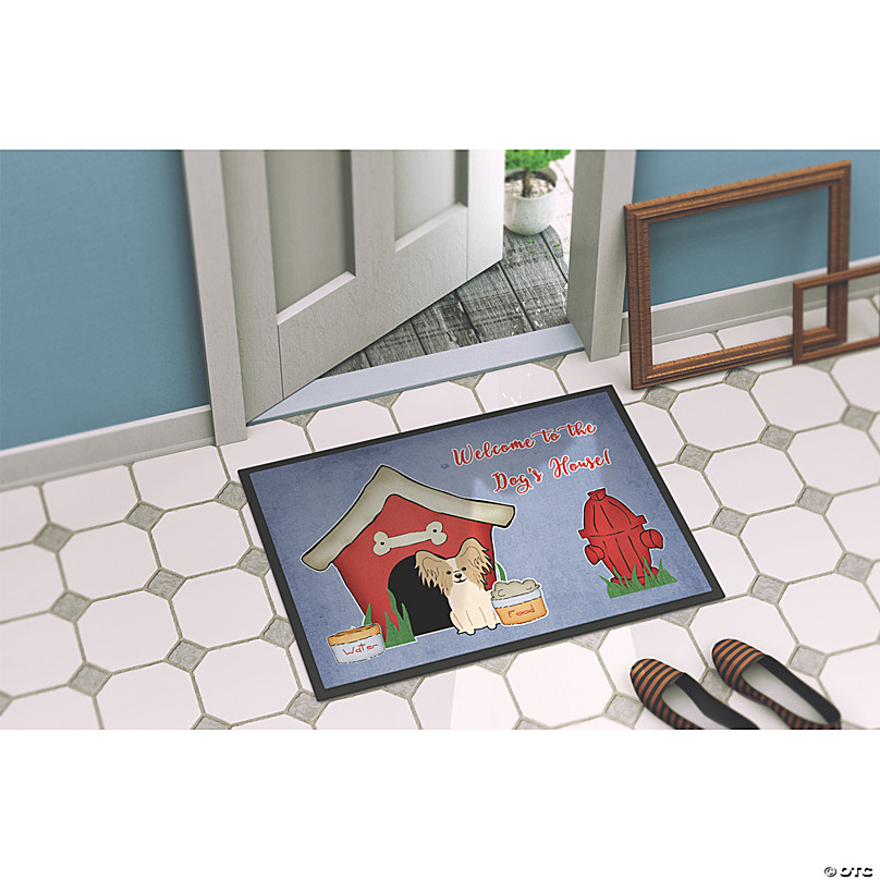 Carolines Treasures BB2831JMAT Dog House Collection Papillon Sable White Indoor or Outdoor Mat Multicolor 24 x 36 