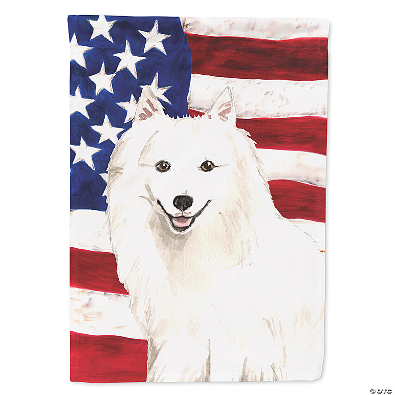 Caroline S Treasures Patriotic Usa Japanese Spitz Flag Garden Size 11 25 X 15 5 Dogs Oriental Trading