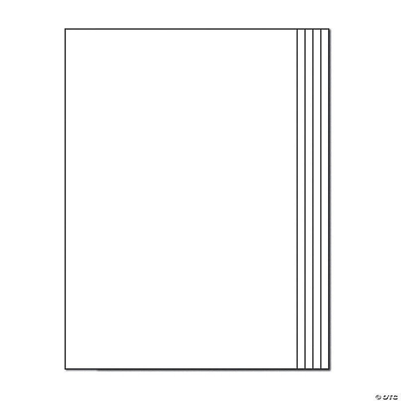 School Smart Story Picture Paper Pad, 1 Inch Rule, 24 x 36 Inches, 100  Sheets