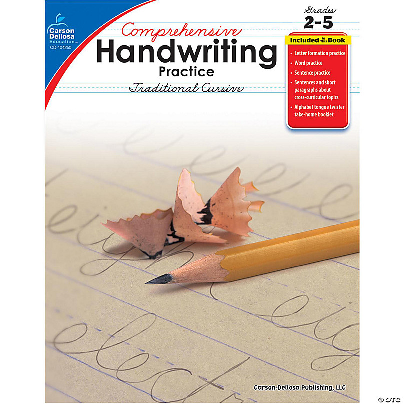 Carson Dellosa Education Comprehensive Handwriting Practice Traditional ...