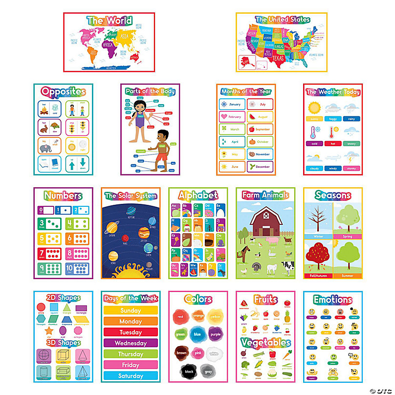Carson Dellosa Education Early Learning Posters Poster Set | Oriental ...