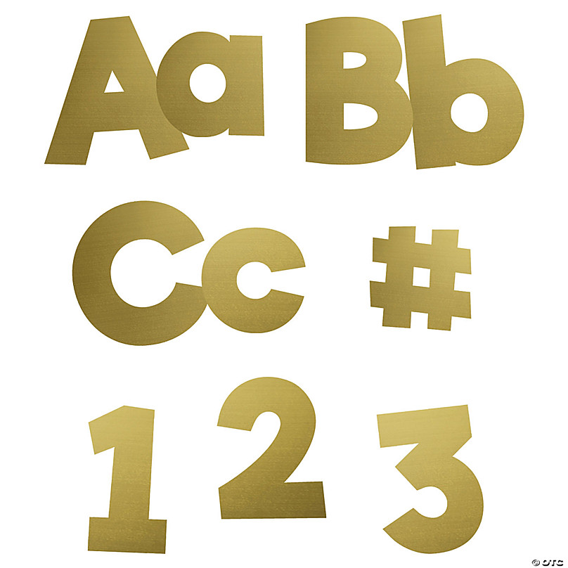 Carson Dellosa Sparkle And Shine Glitter EZ Letters Gold Pack Of