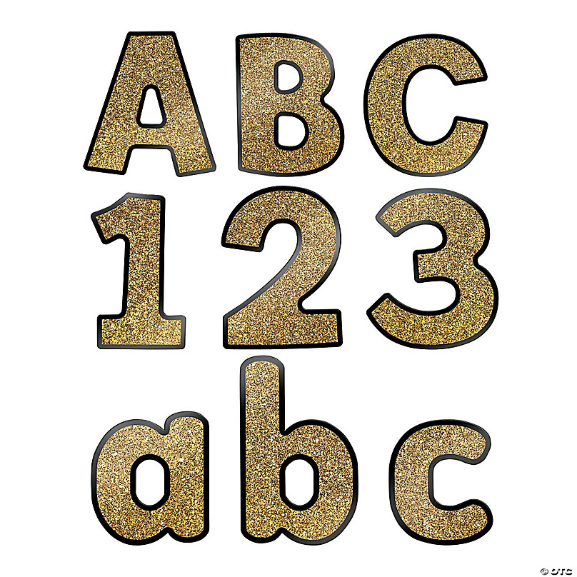 Sparkle and Shine Gold Glitter Combo Pack Bulletin Board Letters [Book]
